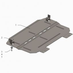 Kolchuga Защита двигателя, КПП и радиатора на Citroen C4 Cactus '14-