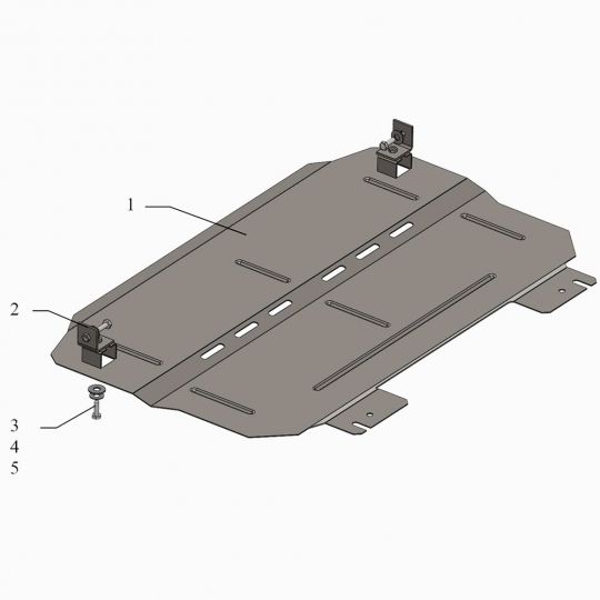 Kolchuga Защита двигателя, КПП и радиатора на Citroen C4 Cactus '14- (ZiPoFlex-оцинковка)