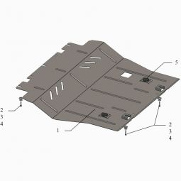 Kolchuga Защита двигателя, КПП и радиатора на Citroen C4 Grand Picasso II '13-