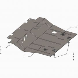 Kolchuga Защита двигателя, КПП и радиатора на Citroen C4 Grand Picasso II '13-