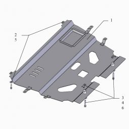 Kolchuga Защита двигателя и КПП на Citroen C4 II '10-