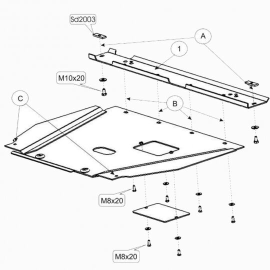 Kolchuga Защита двигателя, КПП и радиатора на Citroen C5 I '01-08 Kolchuga Защита двигателя, КПП и радиатора на Citroen C5 I '01-08