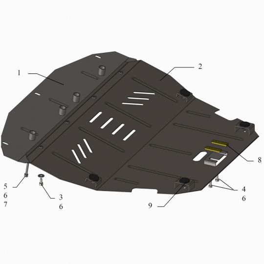 Kolchuga Защита двигателя, КПП и радиатора на Citroen Evasion '94-02 (V-2,0 HDI) Kolchuga Защита двигателя, КПП и радиатора на Citroen Evasion '94-02 (V-2,0 HDI)