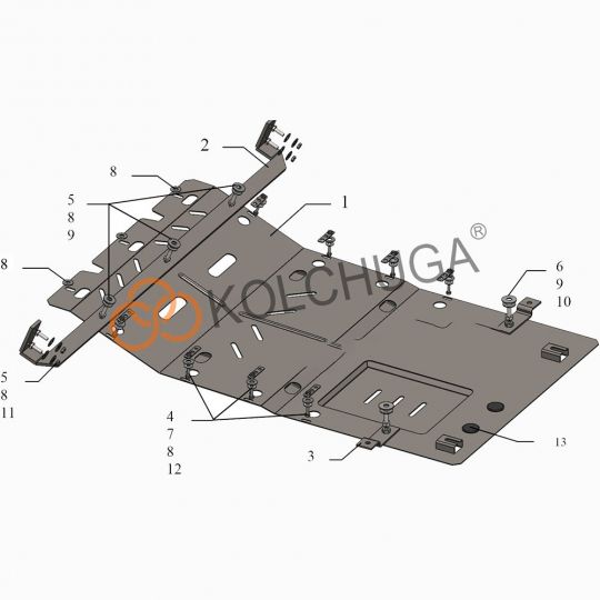 Kolchuga Защита двигателя, КПП и радиатора на Citroen Jumper II '14- (ZiPoFlex-оцинковка) Kolchuga Защита двигателя, КПП и радиатора на Citroen Jumper II '14- (ZiPoFlex-оцинковка)