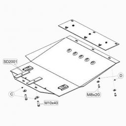 Kolchuga Защита двигателя, КПП и радиатора на Citroen Xsara I '97-00
