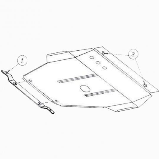 Kolchuga Защита двигателя, КПП и радиатора на Daewoo Espero '90-99 Kolchuga Защита двигателя, КПП и радиатора на Daewoo Espero '90-99