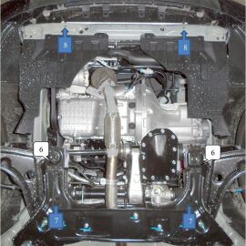 Kolchuga Защита двигателя, КПП и радиатора на Daewoo Gentra '13- (ZiPoFlex-оцинковка)