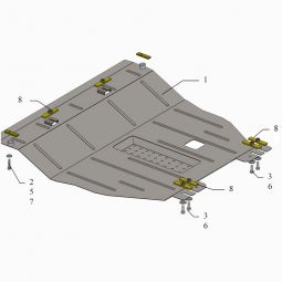 Kolchuga Защита двигателя, КПП и радиатора на Daewoo Lanos '12-