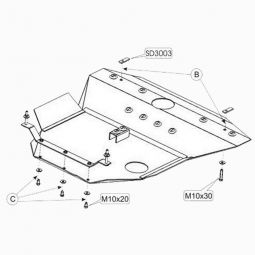 Kolchuga Защита двигателя, КПП и радиатора на Daewoo Leganza '97-08