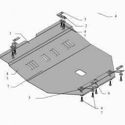 Kolchuga Защита двигателя, КПП и радиатора на Daewoo Nexia I '03-15