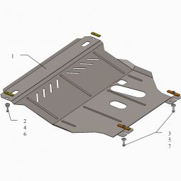 Kolchuga Защита двигателя, КПП и радиатора на Daewoo Sens '00- (ZiPoFlex-оцинковка) Kolchuga Защита двигателя, КПП и радиатора на Daewoo Sens '00- (ZiPoFlex-оцинковка)