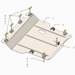 Kolchuga Защита двигателя, КПП и радиатора на Daihatsu Materia '06-