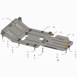 Kolchuga Защита двигателя, КПП и радиатора на Daihatsu Terios II '06-