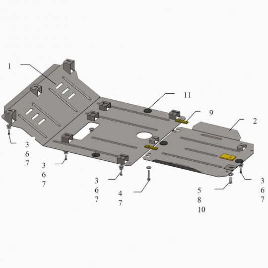 Kolchuga Защита двигателя, КПП и радиатора на Daihatsu Terios II '06- Kolchuga Защита двигателя, КПП и радиатора на Daihatsu Terios II '06-