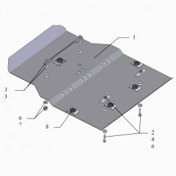 Kolchuga Защита двигателя и частично КПП на Dodge Daytona '84-93