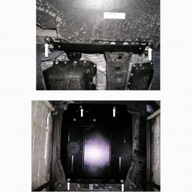 Kolchuga Защита двигателя, КПП и радиатора на Dodge Caliber '07-12 (V-2,4) (ZiPoFlex-оцинковка)