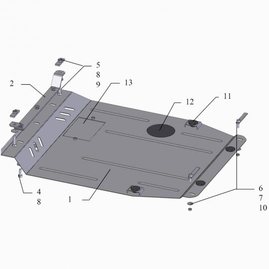 Kolchuga Защита двигателя, КПП и радиатора на Dodge Caliber '07-12 (V-2,4) (ZiPoFlex-оцинковка) Kolchuga Защита двигателя, КПП и радиатора на Dodge Caliber '07-12 (V-2,4) (ZiPoFlex-оцинковка)