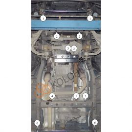 Kolchuga Защита двигателя, КПП, РКПП и радиатора на Dodge Ram 1500 IV '09- (ZiPoFlex)