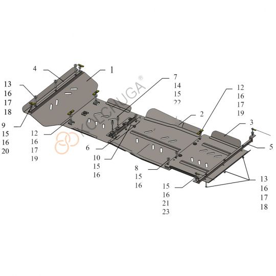 Kolchuga Защита двигателя, КПП, РКПП и радиатора на Dodge Ram 1500 IV '09- (ZiPoFlex) Kolchuga Защита двигателя, КПП, РКПП и радиатора на Dodge Ram 1500 IV '09- (ZiPoFlex)