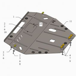 Kolchuga Защита двигателя, КПП и радиатора на Faw Besturn B50 '09-
