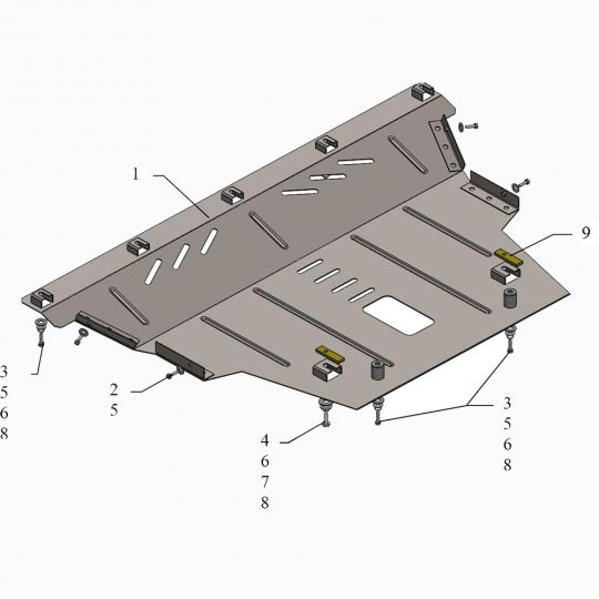 Kolchuga Защита двигателя и КПП на Fiat 500X '14- (ZiPoFlex-оцинковка) Kolchuga Защита двигателя и КПП на Fiat 500X '14- (ZiPoFlex-оцинковка)
