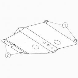 Kolchuga Защита двигателя и КПП на Fiat Tipo I '88-95