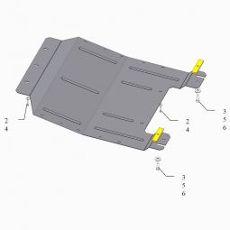 Kolchuga Защита двигателя, КПП и радиатора на Fiat Bravo II '07-