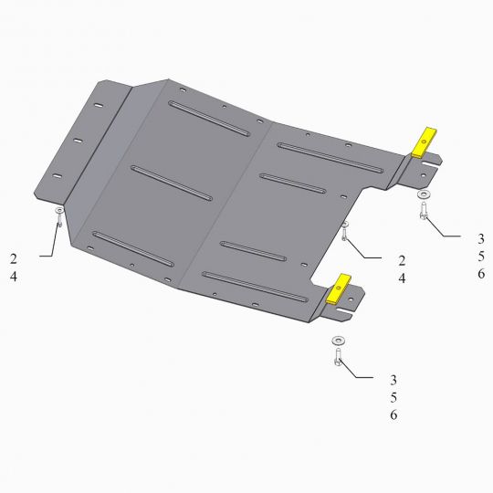 Kolchuga Защита двигателя, КПП и радиатора на Fiat Bravo II '07-