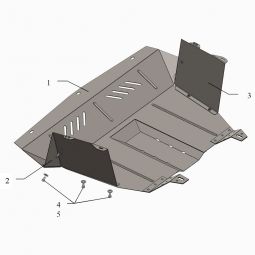 Kolchuga Защита двигателя, КПП и радиатора на Fiat Doblo I '00-10