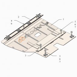 Kolchuga Защита двигателя, КПП и радиатора на Fiat Doblo II '10- (ZiPoFlex-оцинковка)