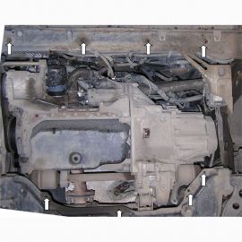 Kolchuga Защита двигателя, КПП и радиатора на Fiat Ducato II '94-06 (ZiPoFlex-оцинковка)