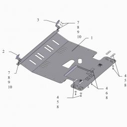 Kolchuga Защита двигателя, КПП и радиатора на Fiat Ducato III '06-14 Kolchuga Защита двигателя, КПП и радиатора на Fiat Ducato III '06-14