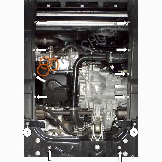 Kolchuga Защита двигателя, КПП и радиатора на Fiat Ducato III '14- (V-2,2Hdі) (ZiPoFlex-оцинковка)