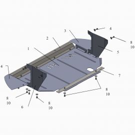 Kolchuga Защита двигателя, КПП и радиатора на Fiat Grande Punto III '05- (V-1,3D)