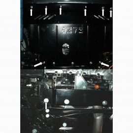 Kolchuga Защита двигателя, КПП и радиатора на Fiat Linea '11- (ZiPoFlex-оцинковка)