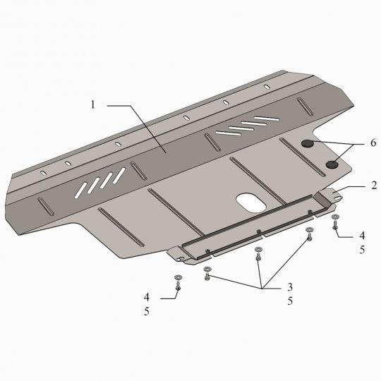 Kolchuga Защита двигателя, КПП и радиатора на Fiat Linea '11-