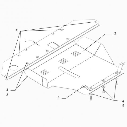 Kolchuga Защита двигателя, КПП и радиатора на Fiat Punto Classic II '07-12 Kolchuga Защита двигателя, КПП и радиатора на Fiat Punto Classic II '07-12