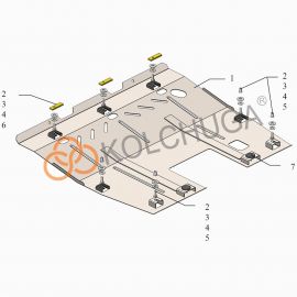 Kolchuga Защита двигателя, КПП и радиатора на Fiat Scudo II '07-16 (V-2,0 HDI)