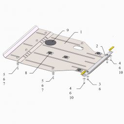 Kolchuga Защита двигателя, КПП и радиатора на Fiat Sedici '06-