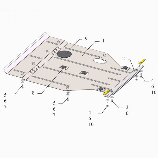 Kolchuga Защита двигателя, КПП и радиатора на Fiat Sedici '06-