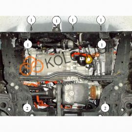 Kolchuga Защита электродвигателя и КПП на Fiat 500e '13- (ZiPoFlex)