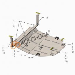 Kolchuga Защита двигателя и КПП на Ford Escape II '07-11