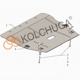 Kolchuga Защита двигателя и КПП на Ford KA II '08-16