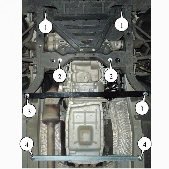 Kolchuga Защита двигателя и КПП на Ford Mustang VI '15- Ecoboost (ZiPoFlex-оцинковка) Kolchuga Защита двигателя и КПП на Ford Mustang VI '15- Ecoboost (ZiPoFlex-оцинковка)
