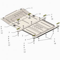 Kolchuga Защита двигателя и КПП на Ford Mustang VI '15- Ecoboost