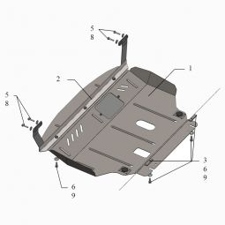 Kolchuga Защита двигателя, КПП и радиатора на Ford B-Max '12-