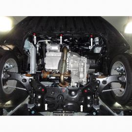Kolchuga Защита двигателя, КПП и радиатора на Ford C-Max II '10- EcoBoost (ZiPoFlex-оцинковка)