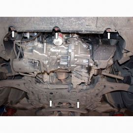 Kolchuga Защита двигателя, КПП и радиатора на Ford C-Max I '03-10 (дизель) (ZiPoFlex-оцинковка)