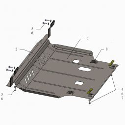 Kolchuga Защита двигателя, КПП и радиатора на Ford Ecosport II '12-16 EcoBoost