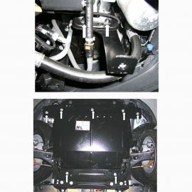 Kolchuga Защита двигателя, КПП и радиатора на Ford Fiesta VI '02-08 (ZiPoFlex-оцинковка)